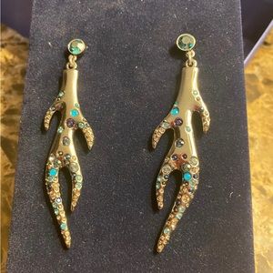 Swarovski blue teal earrings